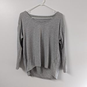 Lululemon Gray Back in Action Oversized Shirt